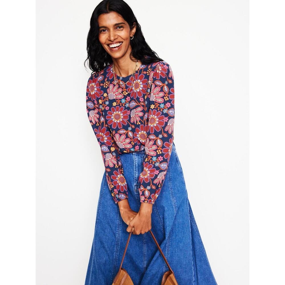 SIZE 12 Boden Blue Easy Printed Top